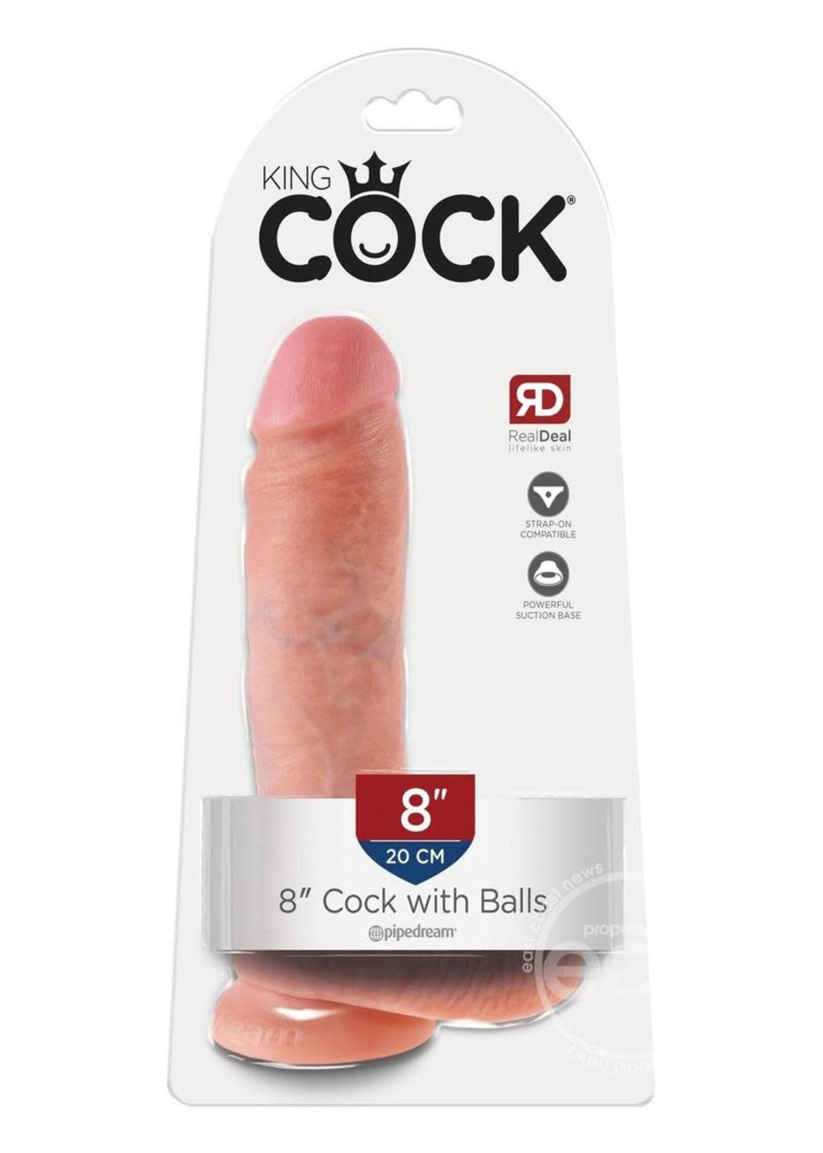 Pipedream King Cock 8-Inch Cock With Balls - Flesh