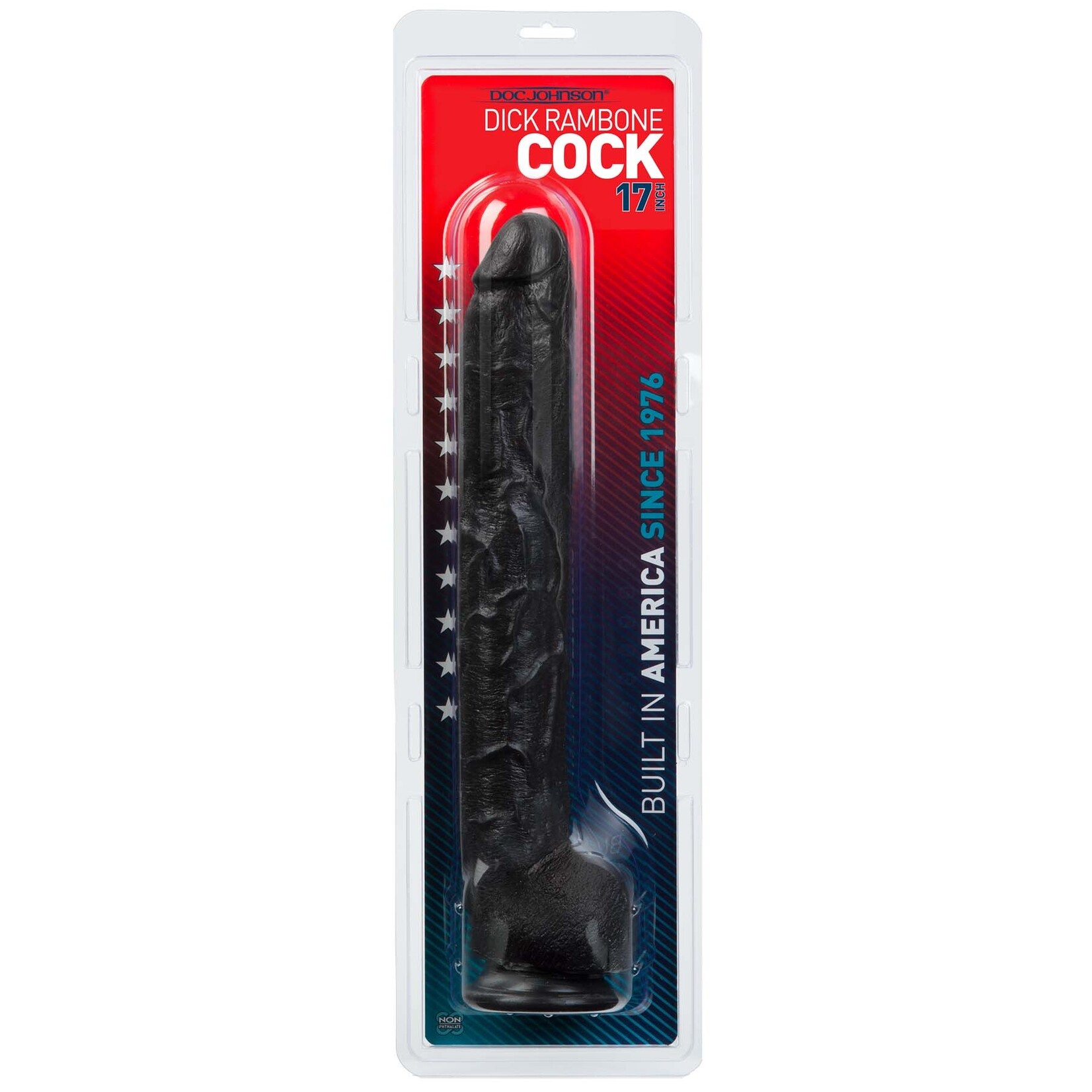 Doc Johnson Dick Rambone Cock - 17 Inch - Black
