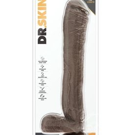 Blush Novelties Dr. Skin Mr. Ed 13" Dildo With Suction Cup - Chocolate