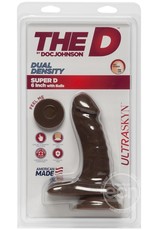 Doc Johnson The D Super D 6 inch with Balls - Chocolate