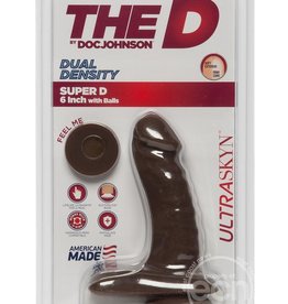 Doc Johnson The D Super D 6 inch with Balls - Chocolate