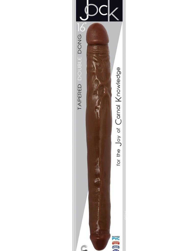 Jock Curve Novelties Jock 16" Double Dong - Chocolate