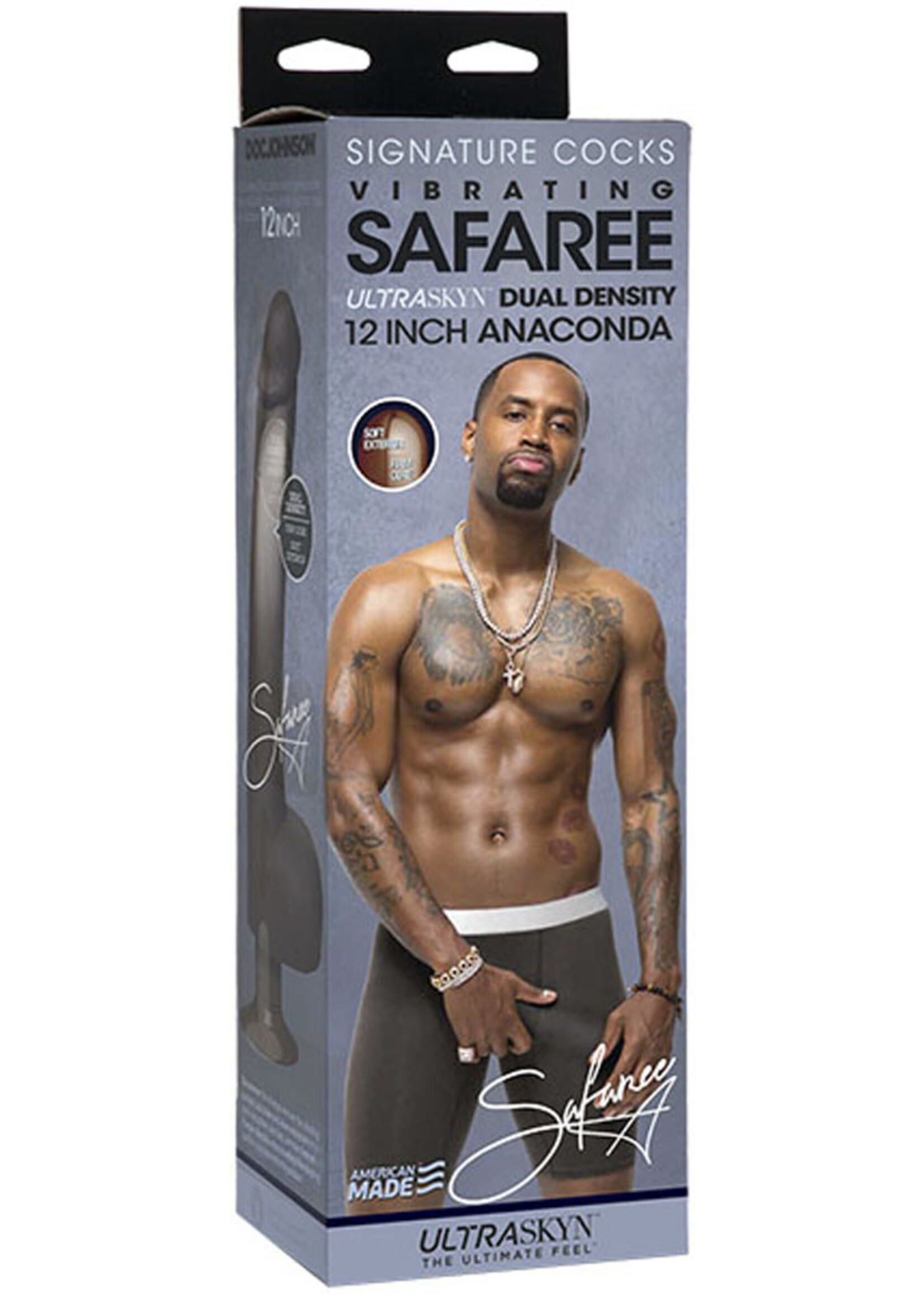 Doc Johnson Signature Cocks - Safaree Samuels Anaconda - 12 Inch Ultraskyn Cock With Removable Vul Suction Cup