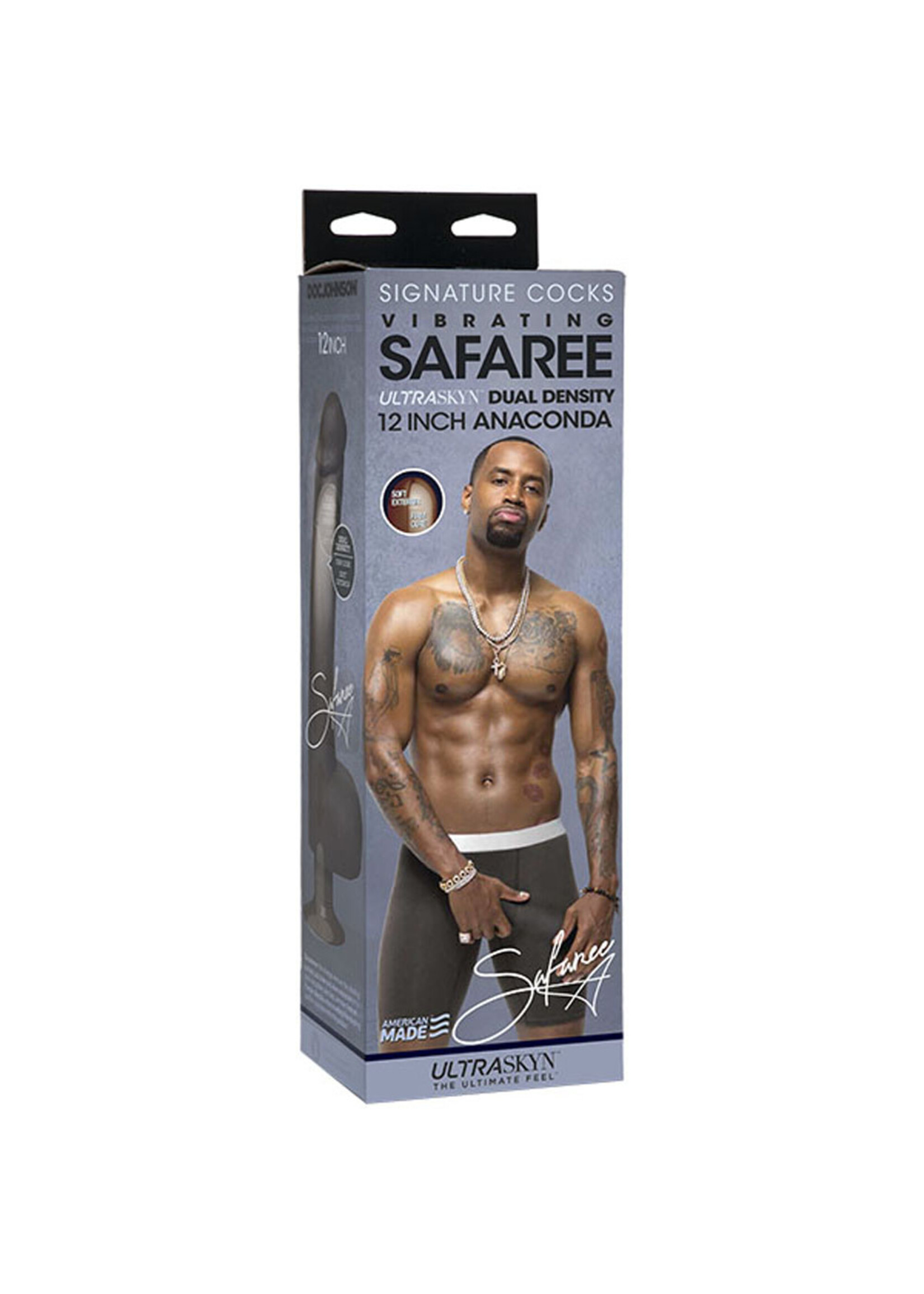 Doc Johnson Signature Cocks - Safaree Samuels Anaconda - 12 Inch Ultraskyn Cock With Removable Vul Suction Cup