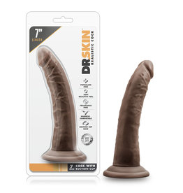 Blush Novelties Dr. Skin - 7 Inch Cock With Suction Cup - Chocolate