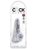 Pipedream King Cock Clear 4" Cock With Balls