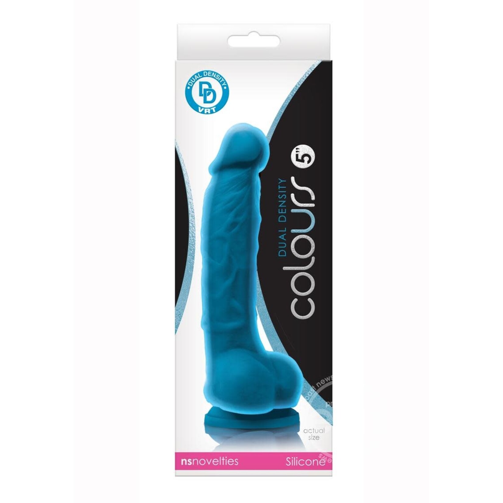 nsnovelties Colours Dual Density 5" Dildo Non Vibrating BLUE