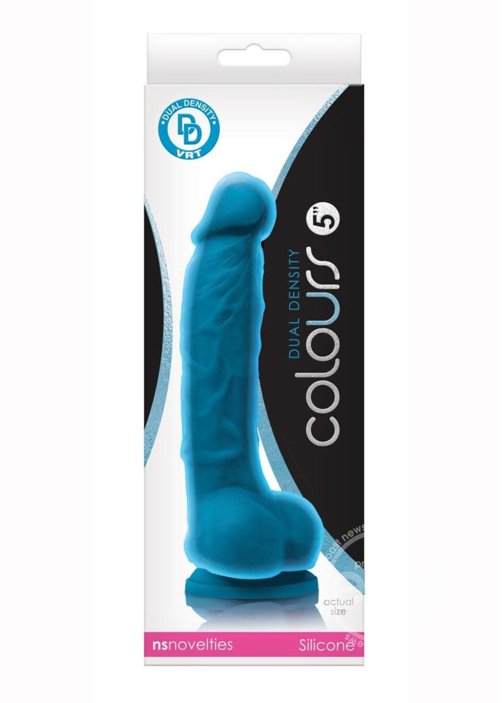 nsnovelties Colours Dual Density 5" Dildo Non Vibrating BLUE
