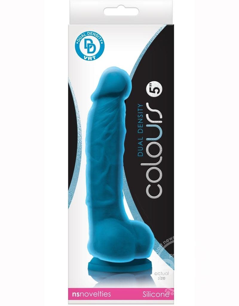 nsnovelties Colours Dual Density 5" Dildo Non Vibrating BLUE
