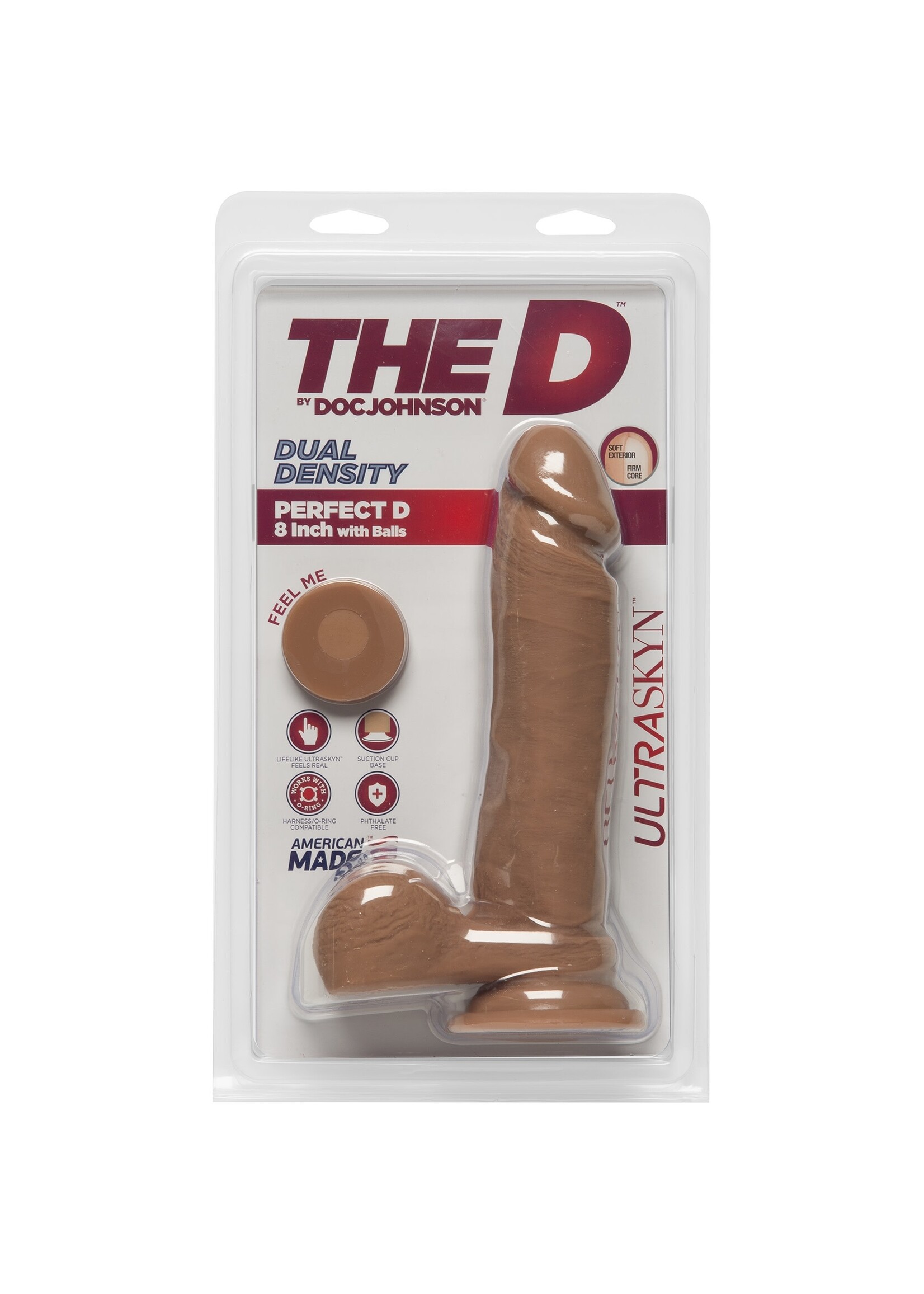 Doc Johnson The D - Perfect D 8" - Caramel