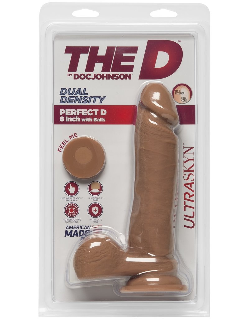 Doc Johnson The D - Perfect D 8" - Caramel