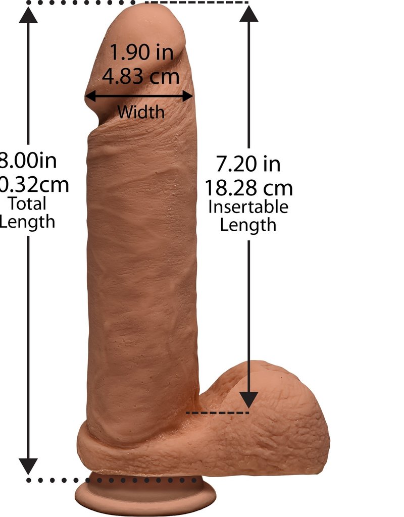 Doc Johnson The D - Perfect D 8" - Caramel