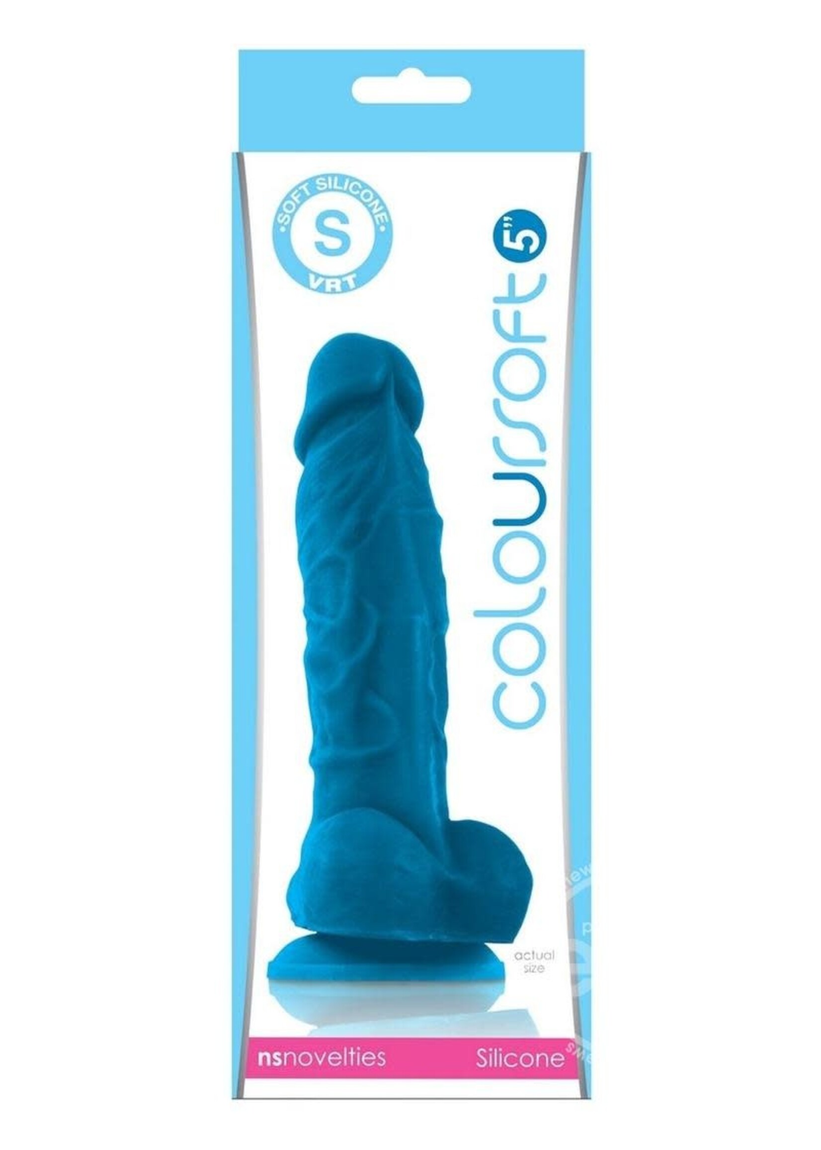 nsnovelties Coloursoft Silicone Realistic Dong Blue 5 Inch
