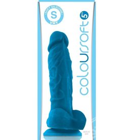 nsnovelties Coloursoft Silicone Realistic Dong Blue 5 Inch