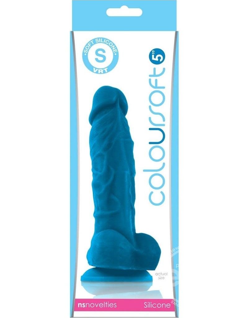 nsnovelties Coloursoft Silicone Realistic Dong Blue 5 Inch