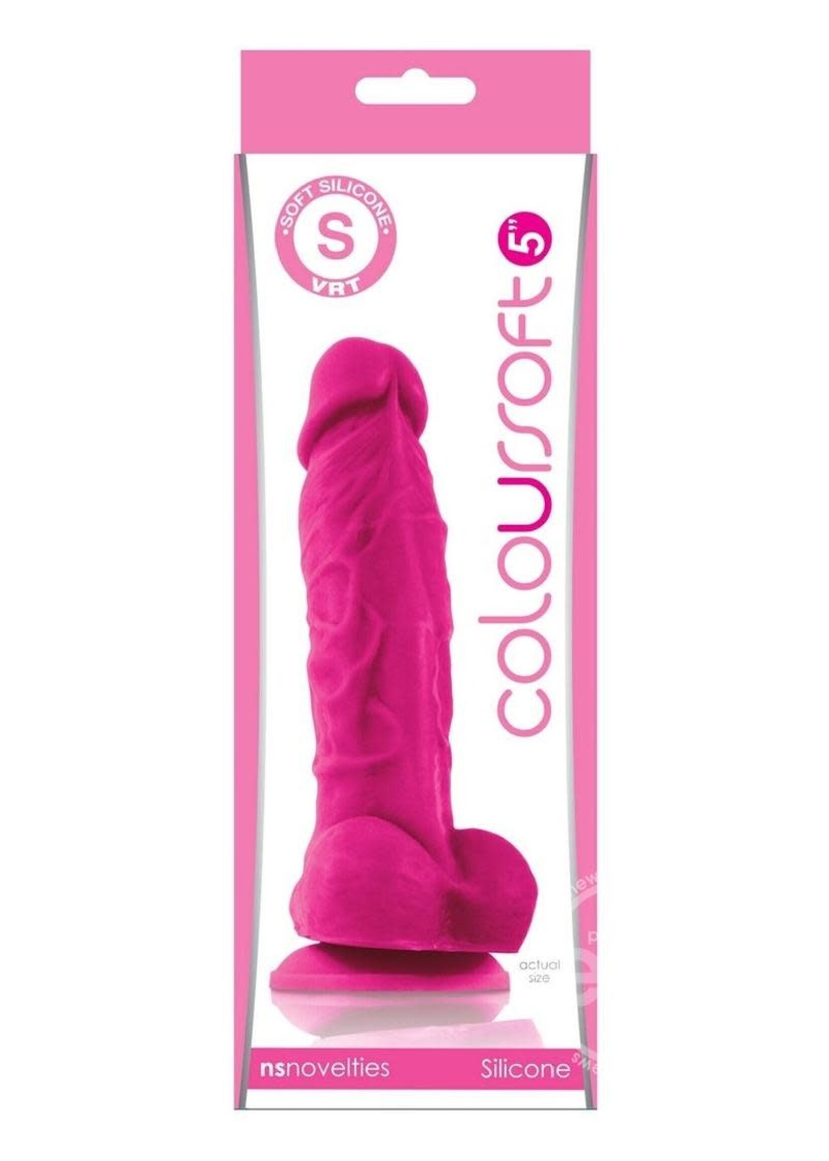 nsnovelties Coloursoft Silicone Realistic Dong Pink 5 Inch