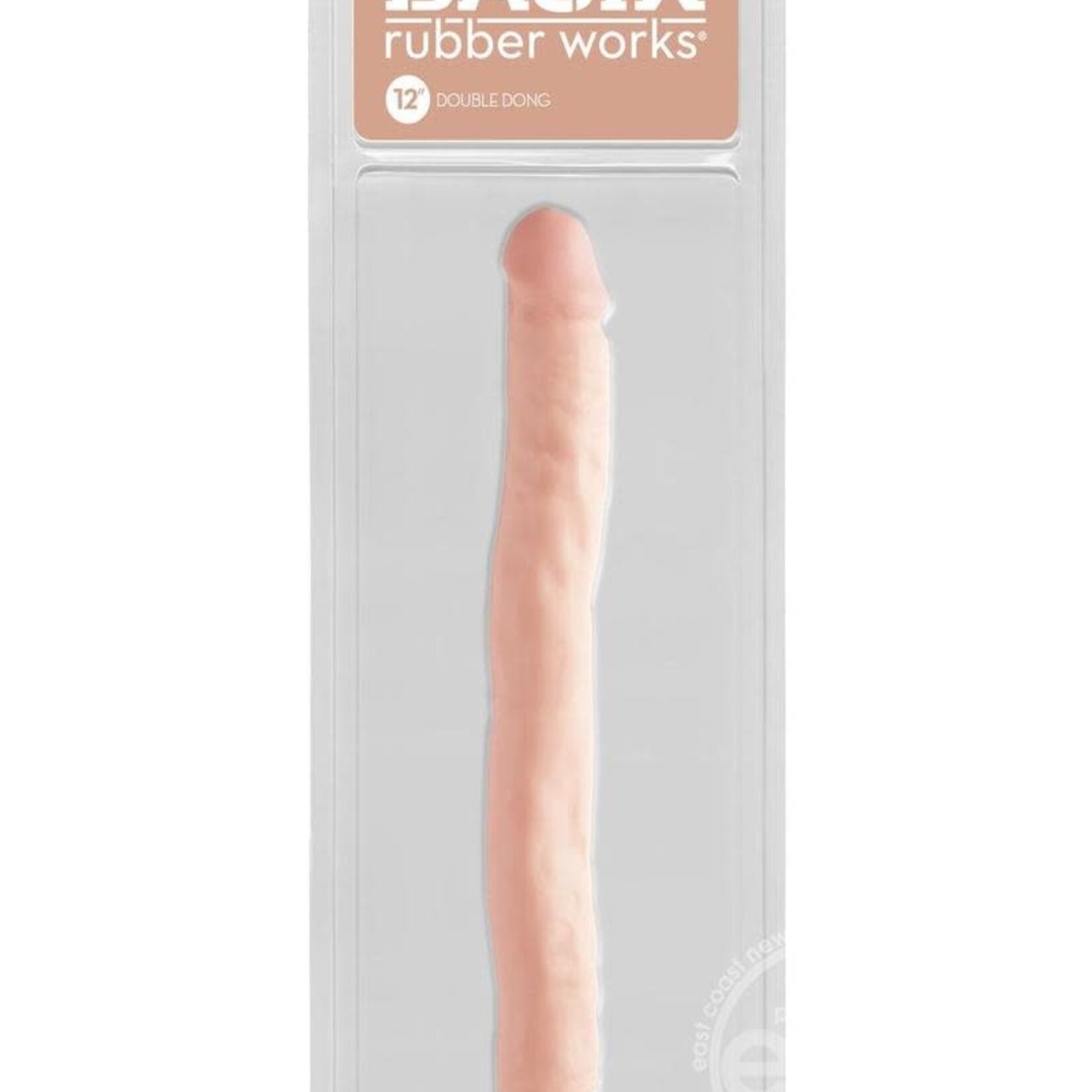 Pipedream Basix Rubber Works 12 Inch Double Dong - Flesh