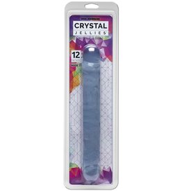 Doc Johnson Crystal Jellies Jr Double Dong 12 Inch - Clear