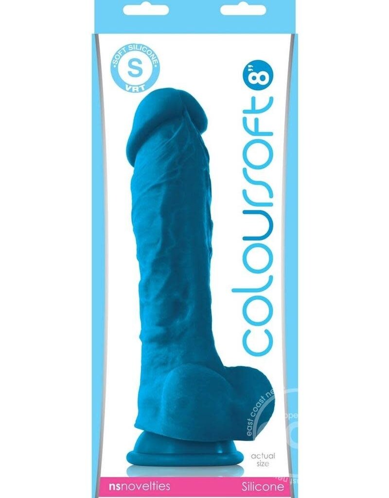 nsnovelties Coloursoft Silicone Realistic Dong Blue 8 Inch