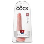 Pipedream King Cock 6" Cock With Balls - Light