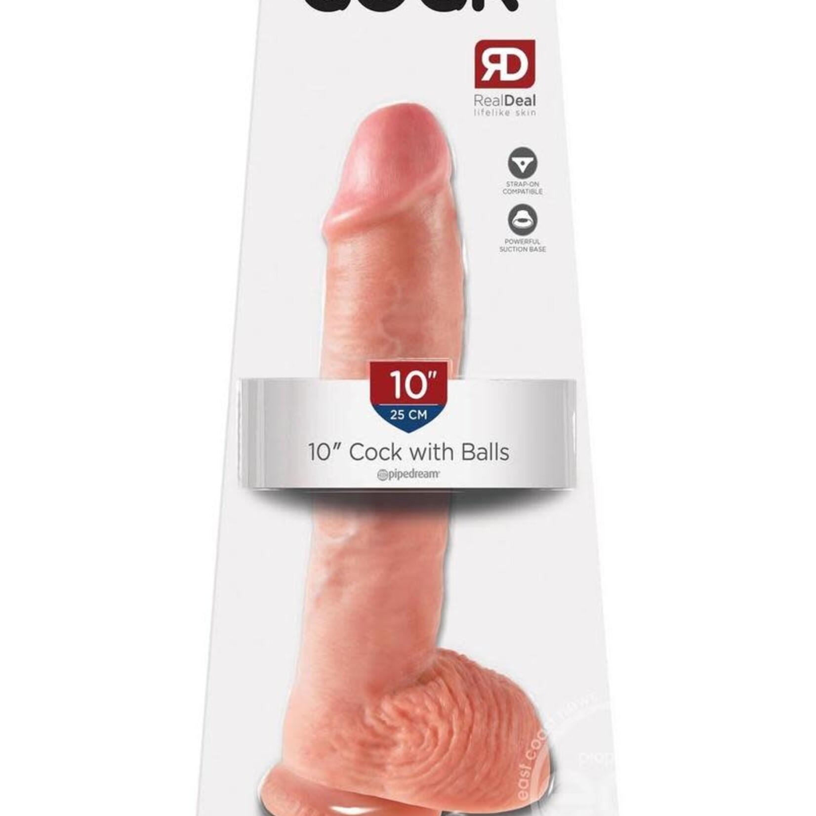 Pipedream King Cock 10-Inch Cock With Balls - Flesh