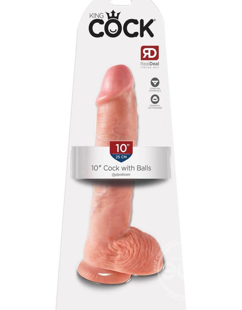 Pipedream King Cock 10-Inch Cock With Balls - Flesh