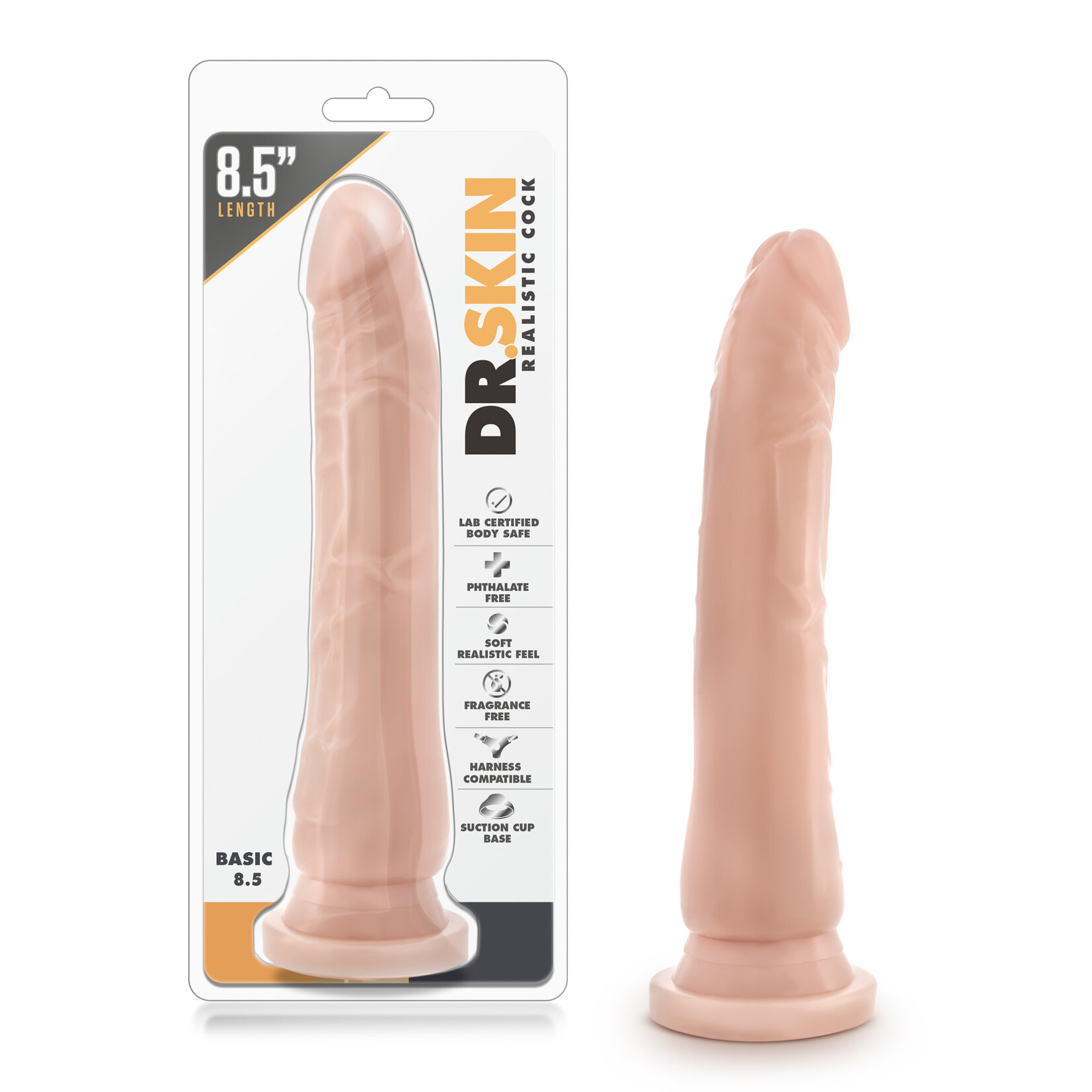 Blush Novelties Dr. Skin - Realistic Cock - Basic 8.5 - Beige