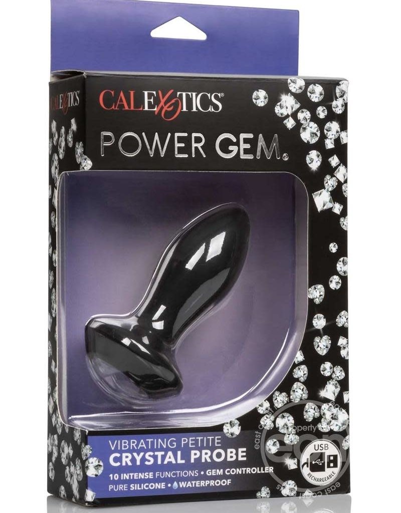 Calexotics Power Gem Vibrating Petite Crystal Probe - Black