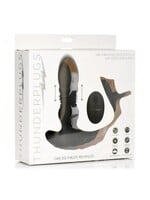 XR Brands Thunder Plugs Thunder Plugs Rechargeable 10X Thrusting Silicone Vibrator with Cock & Ball Strap - Black
