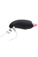 XR Brands inmi Inmi Luscious Licker 7X Rechargeable Silicone Licking Tongue Clitoral Stimulator - Black/Pink
