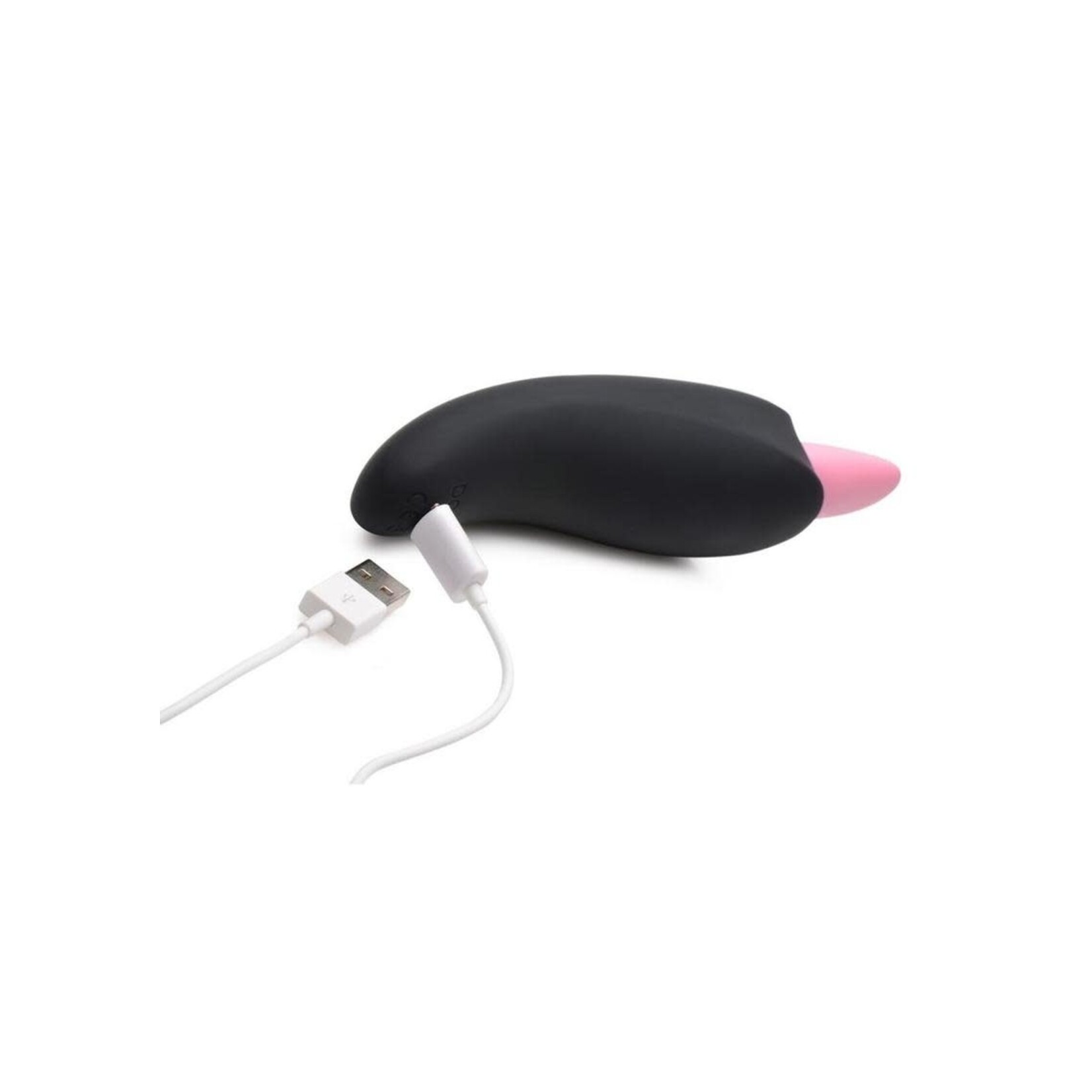 XR Brands inmi Inmi Luscious Licker 7X Rechargeable Silicone Licking Tongue Clitoral Stimulator - Black/Pink