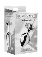 XR Brands Booty Sparks Clear Gem Anal Plug - Medium