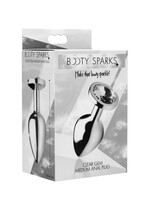 XR Brands Booty Sparks Clear Gem Anal Plug - Medium