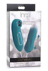 XR Brands inmi Inmi Entwined Silicone Thumping Egg & Licking Clitoral Stimulator - Green