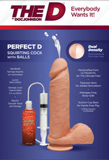 Doc Johnson The D 8" Perfect D Squirting w/Balls - Vanilla