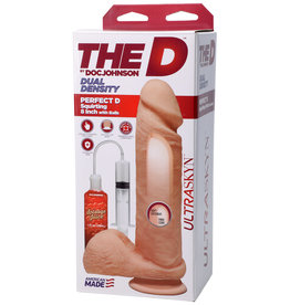 Doc Johnson The D 8" Perfect D Squirting w/Balls - Vanilla
