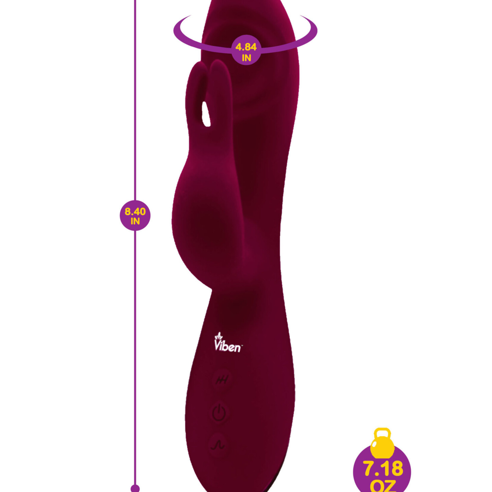 Viben Pzazz - Ruby - Rechargeable Thumping Rabbit