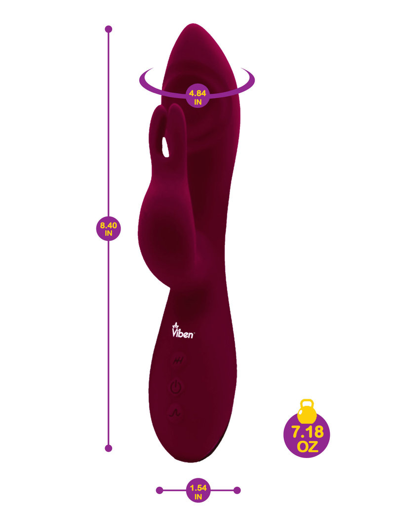 Viben Pzazz - Ruby - Rechargeable Thumping Rabbit