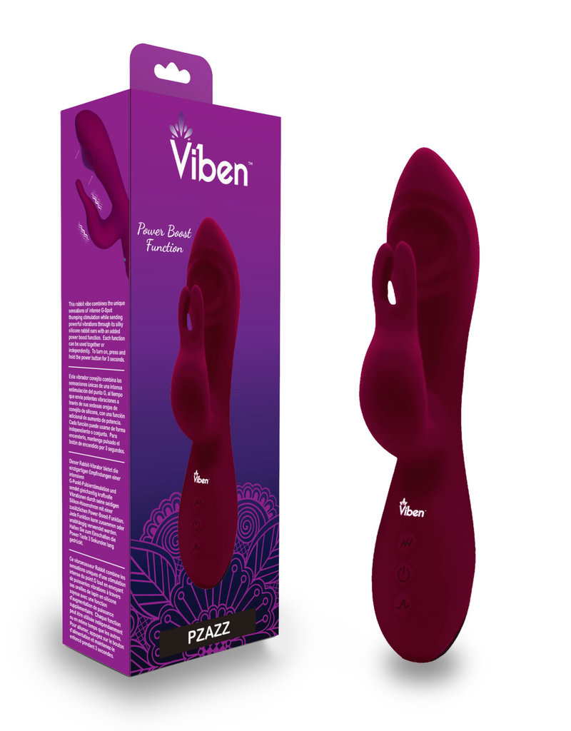 Viben Pzazz - Ruby - Rechargeable Thumping Rabbit