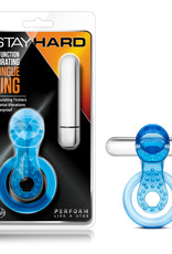 Blush Novelties Stay Hard 10 Function Vibrating Tongue Ring - Blue