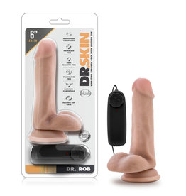 Blush Novelties Dr. Skin - Dr. Rob - 6 Inch Vibrating Cock With Suction Cup - Vanilla