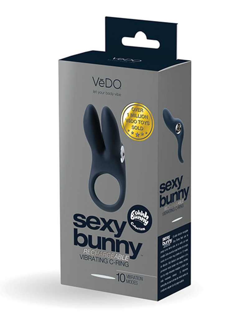 VeDO Sexy Bunny Rechargeable Ring - Black Pearl