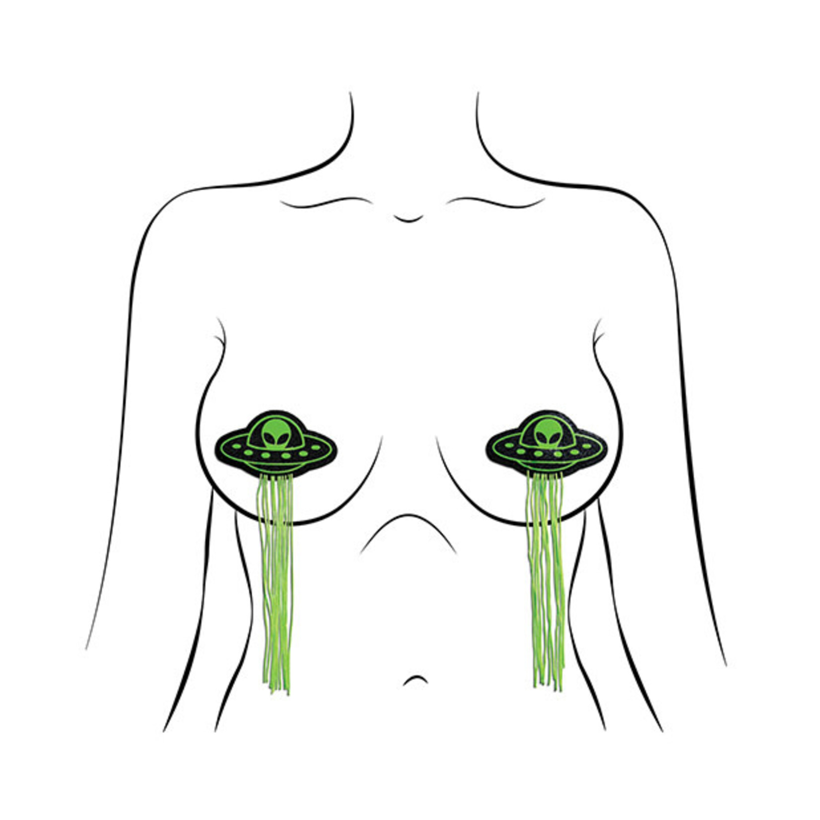 Pastease Pastease Premium UFO w/Tassel - Green O/S