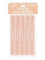 Cock Suckers Cock Suckers Pecker Straws - Vanilla Lovers Pack of 10
