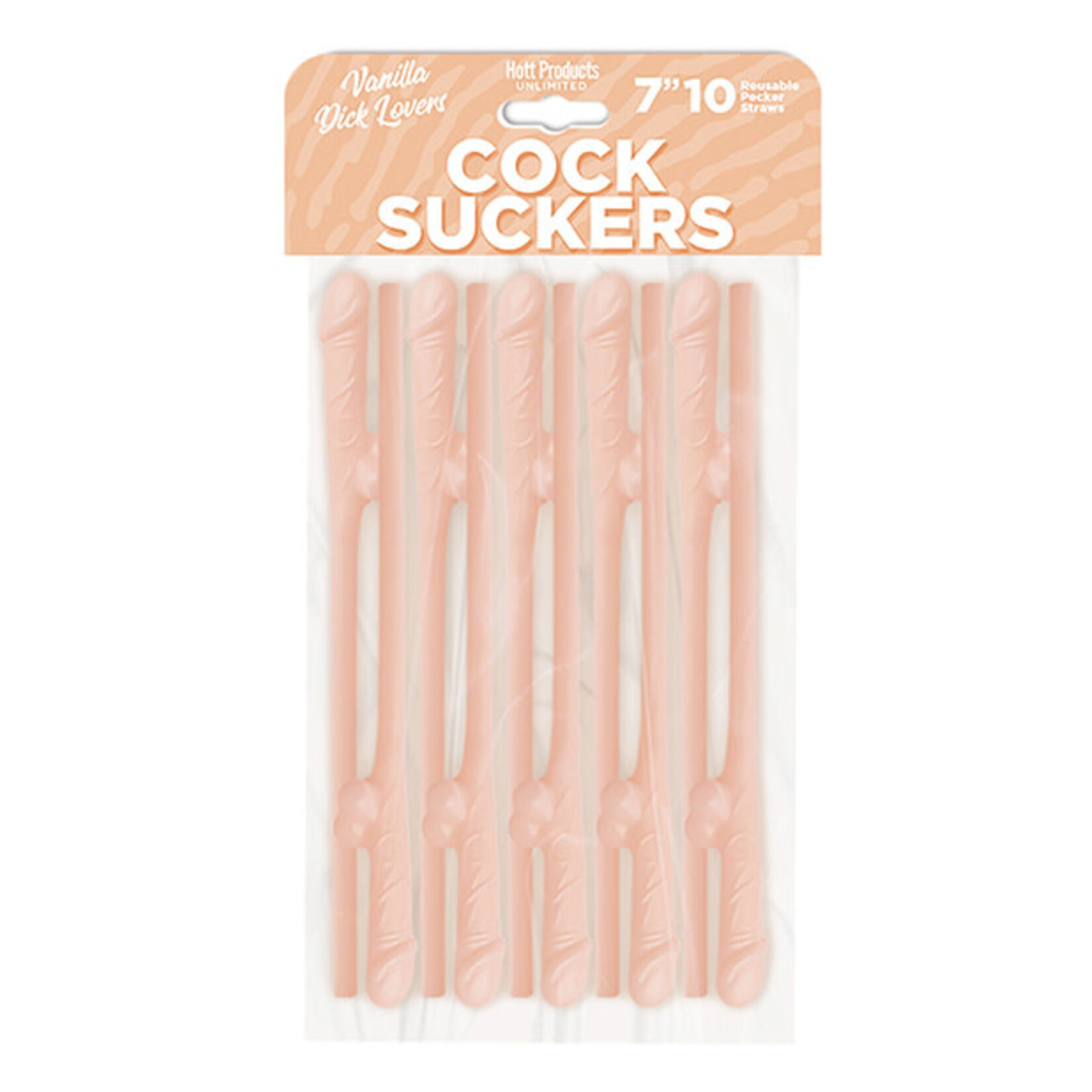 Cock Suckers Cock Suckers Pecker Straws - Vanilla Lovers Pack of 10