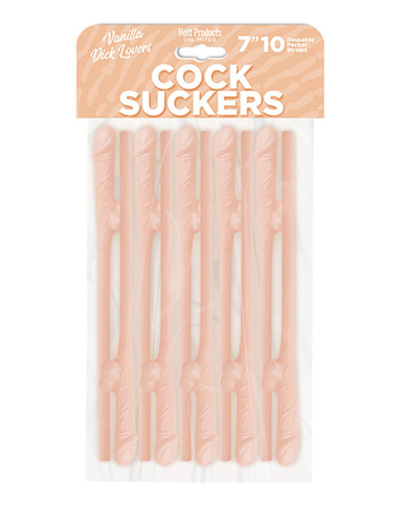 Cock Suckers Cock Suckers Pecker Straws - Vanilla Lovers Pack of 10