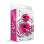 Nixie Nixie Metal Butt Plug w/Inlaid Jewel & Fur Cuff Set