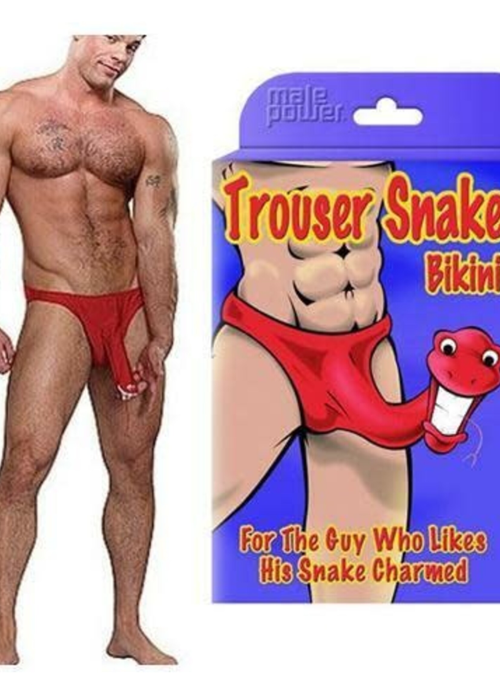 Male Power Trouser Snake - One Size - Red