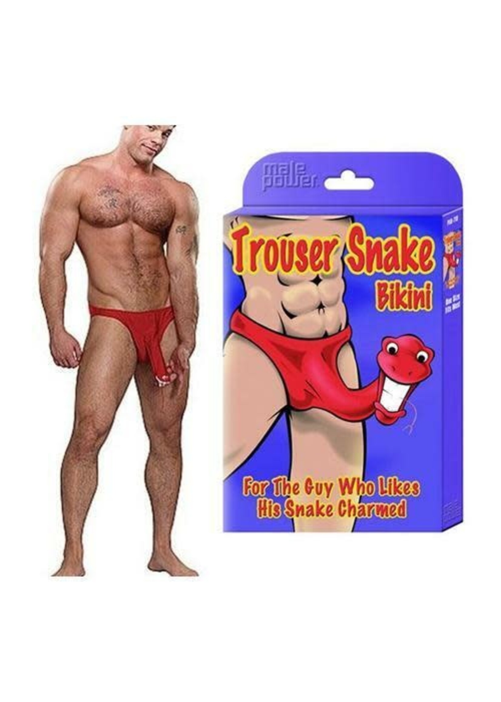 Male Power Trouser Snake - One Size - Red