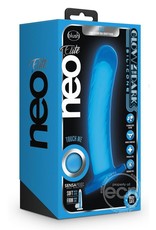 Blush Novelties Blush Neo Elite Glow in the Dark Tao 7" Silicone Dual Density Dildo - Neon Blue